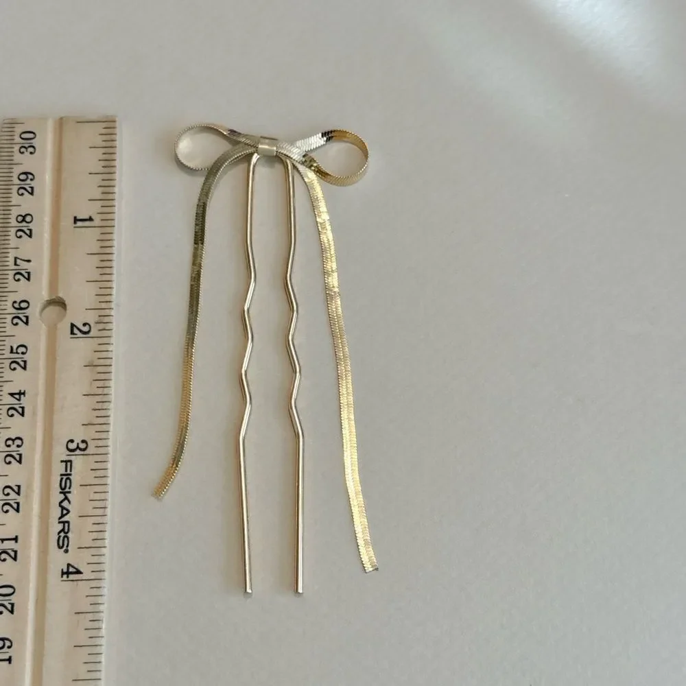 Boho bow hair pin #1428